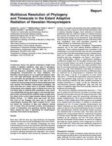 Multilocus Resolution of Phylogeny and Timescale in the Extant Adaptive Radiation of Hawaiian Honeycreepers