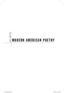 VOLUME ONE  MODERN AMERICAN POETRY 00-Nelson-FM.indd 1