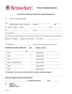 Microsoft Word - Nomination Doctoral Comm Form 2016