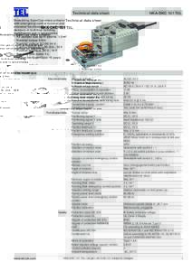 Technical data sheet  NKA-DKC 101 T0L Modulating SuperCap rotary actuator with emergency control function and