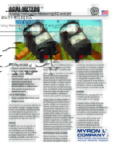 AGRI-METERS™  Analog Handhelds Measuring EC and pH MADE IN USA