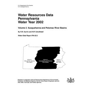 U.S. Department of the Interior U.S. Geological Survey Water Resources Data Pennsylvania Water Year 2002