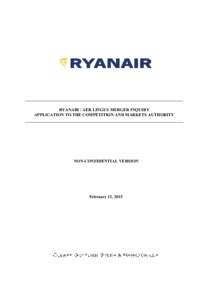 Ryanair submission to the CMA