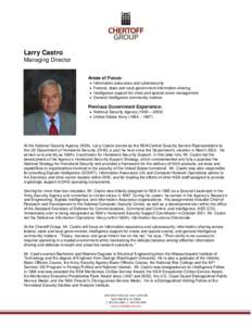 Larry Castro Managing Director Areas of Focus:   