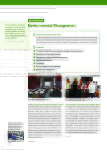 Environment An information exchange meeting for environmental managers from Group production facilities is growing into a global system to promote Group-wide environmental activities.