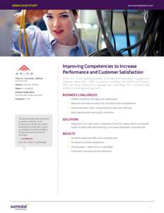 ARIBA CASE STUDY  www.sumtotalsystems.com Improving Competencies to Increase Performance and Customer Satisfaction