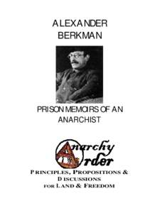 ALEXANDER BERKMAN PRISON MEMOIRS OF AN ANARCHIST