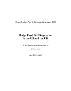 Microsoft Word - Hedge Fund Regulation VB Prize.doc