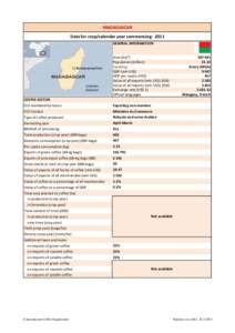 MADAGASCAR Data for crop/calendar year commencing: 2011 GENERAL INFORMATION Area (km²) Population (million) Currency