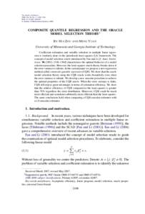 Composite quantile regression and the oracle Model Selection Theory