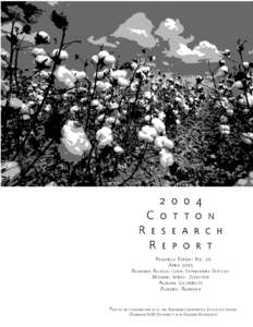 ACKNOWLEDGEMENTS This publication is a joint contribution of Auburn University, the Alabama Agricultural Experiment Station, Alabama A&M University, and the USDA Agricultural Research Service. Research contained herein 