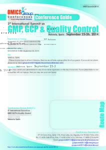 GMP SummitConference Guide 3rd International Summit on  GMP, GCP & Quality