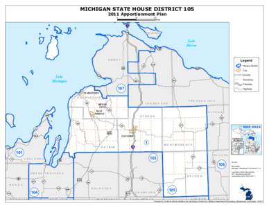 MICHIGAN STATE HOUSE DISTRICTApportionment Plan 0 10