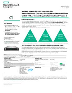 HPE ProLiant DL560 Gen10 Server Earns Intel Leaderboard Spot for 3 Phases of New SAP® BW Edition for SAP HANA® Standard Application Benchmark, Version 2