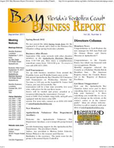August 2011 Bay Business Report Newsletter | Apalachicola Bay Chamb[removed]of 4 http://www.apalachicolabay.org/index.cfm/fuseaction/contentpage.main/...