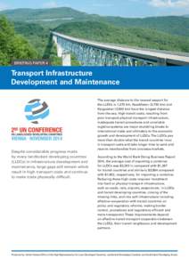 BRIEFING PAPER 4  Transport Infrastructure Development and Maintenance  Despite considerable progress made
