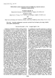 Evolut~on,45(8), 1991, ppPHYLOGENY AND COADAPTATION OF THERMAL PHYSIOLOGY IN LIZARDS: A REANALYSIS THEODORE GARLAND,