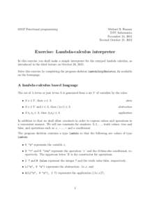 Lambda calculus / Combinatory logic / Lambda calculus definition / Reduction strategy / Free variables and bound variables / Lambda / Fixed-point combinator / Anonymous function / Term / Variable / Beta normal form