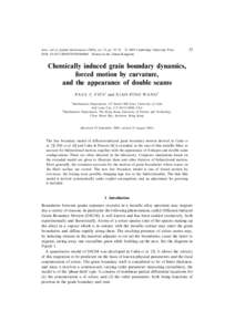 c 2002 Cambridge University Press Euro. Jnl of Applied Mathematics (2002), vol. 13, pp. 25–52. 
 DOI: S0956792501004806 Printed in the United Kingdom 25
