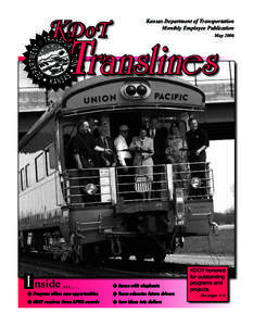 KDoT  Kansas Department of Transportation Monthly Employee Publication May 2006