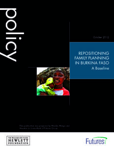 OctoberREPOSITIONING FAMILY PLANNING IN BURKINA FASO A Baseline