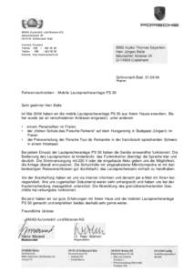 AMAG Automobil- und Motoren AG Aarauerstrasse 20 CH-5116 Schinznach Bad Vertrieb Porsche Telefon[removed]Telefax