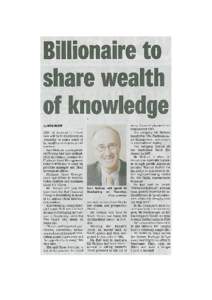 Billionaire to Share Wealth of Knowledge.jpg