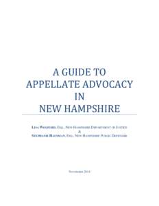 A GUIDE TO   APPELLATE ADVOCACY IN                                   NEW HAMPSHIRE