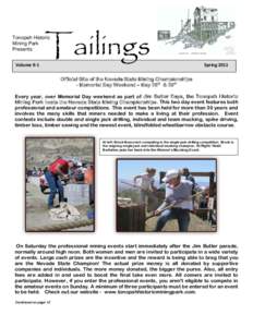 Tailings  Tonopah Historic Mining Park Presents Volume 9-1