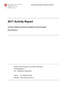 2017 Activity report of the ComCom