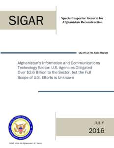 SIGAR v Special Inspector General for Afghanistan Reconstruction