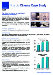 Finlandia Cinema Case Study valmorgan cinema network  The effect of cinema on brand and