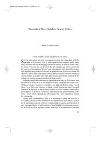 04EB-Ama Toshimaro:25 PM ページ 1  Towards a Shin Buddhist Social Ethics A MA TOSHIMARO