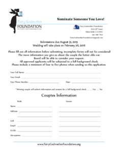 Nominate Someone You Love! Fairy Godmother Foundation 2024 20th Street Bakersfield, CA7816 