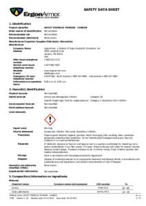 SAFETY DATA SHEET  1. Identification Product identifier  ASPLIT PHENOLIC POWDER - CARBON
