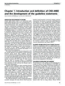 Chapter 1: Introduction and definition of CKD&ndash;MBD and the development of the guideline statements