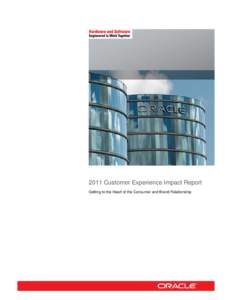2011 Customer Experience Impact Report - Consumer and Brand Relationship