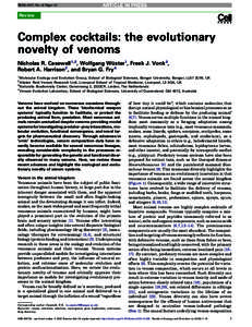 TREE-1637; No. of Pages 11  Review Complex cocktails: the evolutionary novelty of venoms