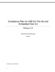 Compliance Plan for USB On-The-Go and Embedded Host 3.0