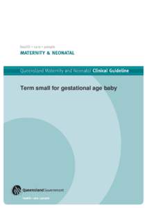 Term small for gestational age baby