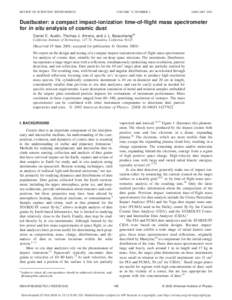 REVIEW OF SCIENTIFIC INSTRUMENTS  VOLUME 73, NUMBER 1 JANUARY 2002
