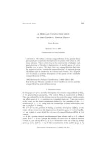 553  Documenta Math. A Modular Compactification of the General Linear Group