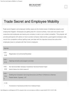 Trade Secret and Employee Mobility-Live Programs