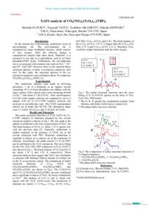 Photon Factory Activity Report 2005 #23 Part BChemistry 27B/2003G285  XAFS analysis of UO2(NO3)x(TcO4)2-x(TBP)2