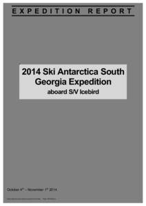 2014 Ski Antarctica South Georgia Expedition Report