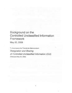 Background on the Controlled Unclassified Information Framework