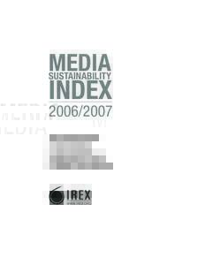 MEDIA SUSTAINABILITY INDEX[removed]The Development