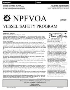 STCW FINAL RULE PUBLISHED MARINE CASUALTY REPORTING PUGET SOUND NO-DISCHARGE ZONE AVOIDING ACCIDENTS ON DECK MARITIME MARIJUANA USE POLICIES