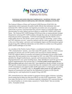Microsoft Word - NASTAD Statement on Criminalization - Final