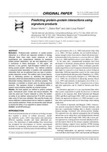 BIOINFORMATICS  ORIGINAL PAPER Vol. 21 no[removed], pages 218–226 doi:[removed]bioinformatics/bth483